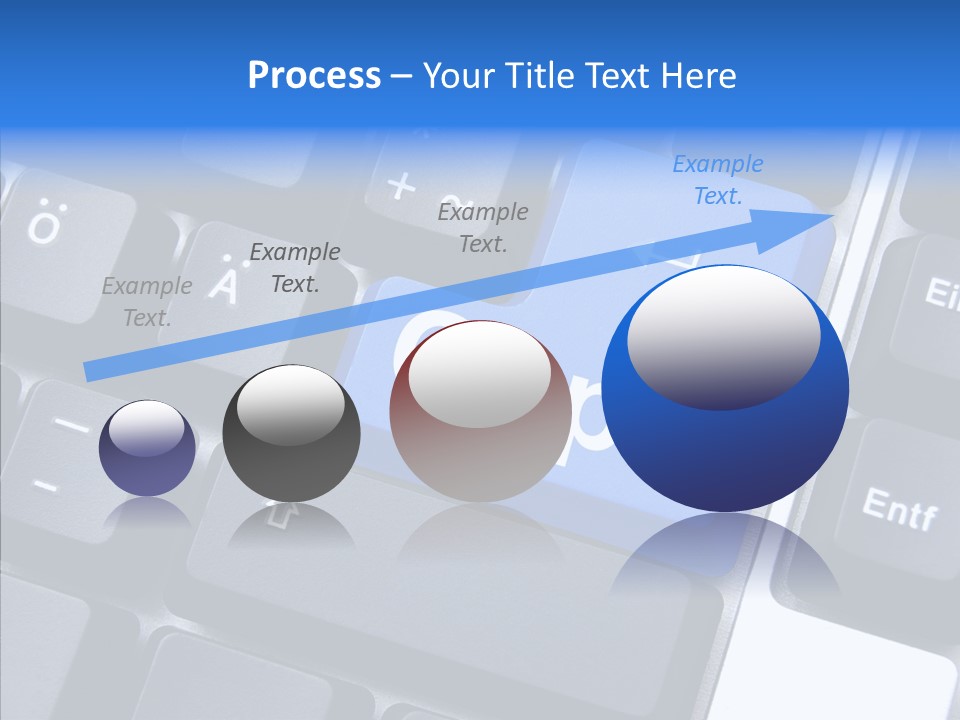 Keyboard Key Blue PowerPoint Template