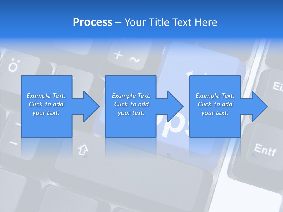 Keyboard Key Blue PowerPoint Template