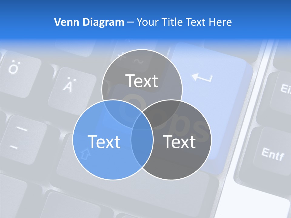 Keyboard Key Blue PowerPoint Template