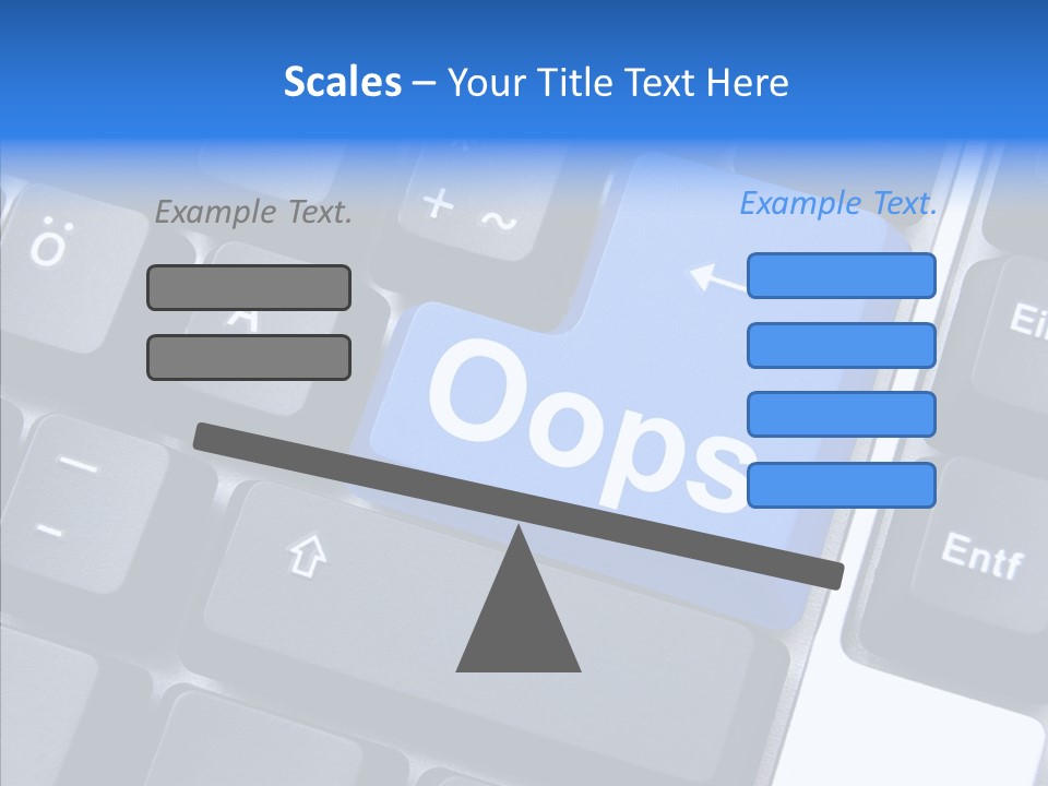 Keyboard Key Blue PowerPoint Template