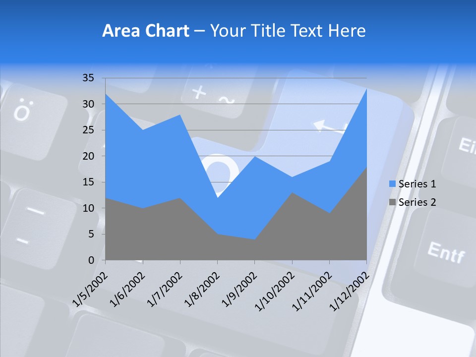 Keyboard Key Blue PowerPoint Template
