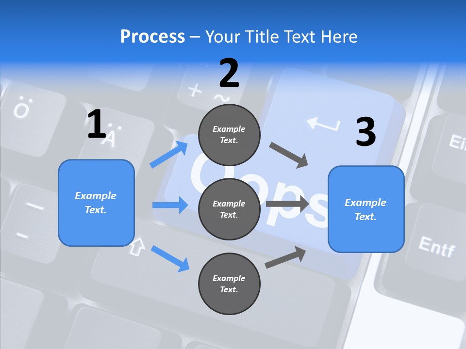 Keyboard Key Blue PowerPoint Template