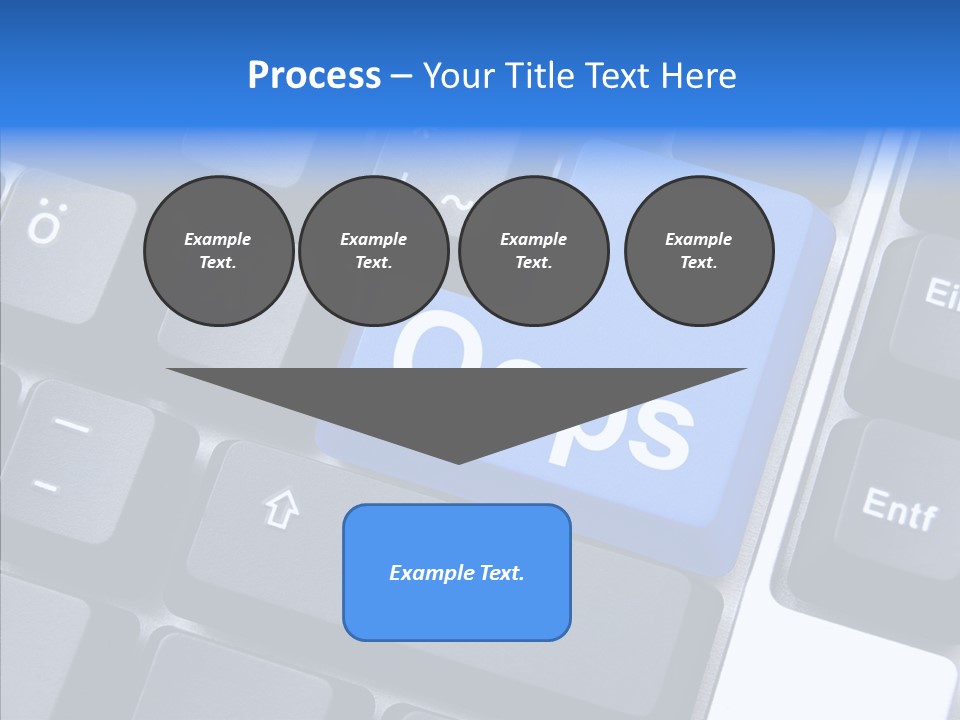 Keyboard Key Blue PowerPoint Template