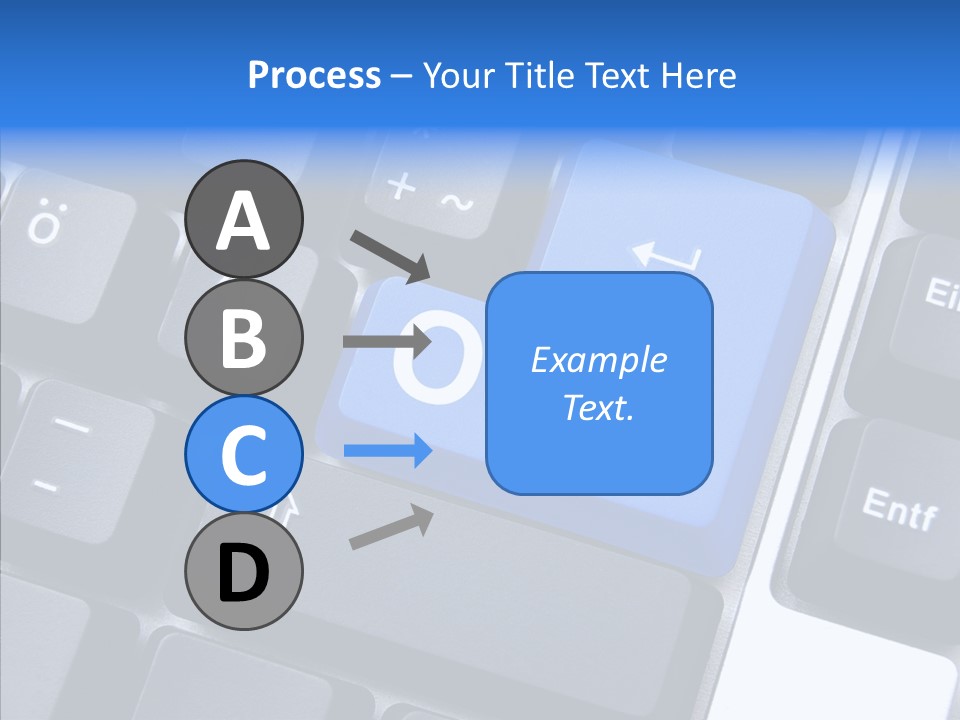 Keyboard Key Blue PowerPoint Template