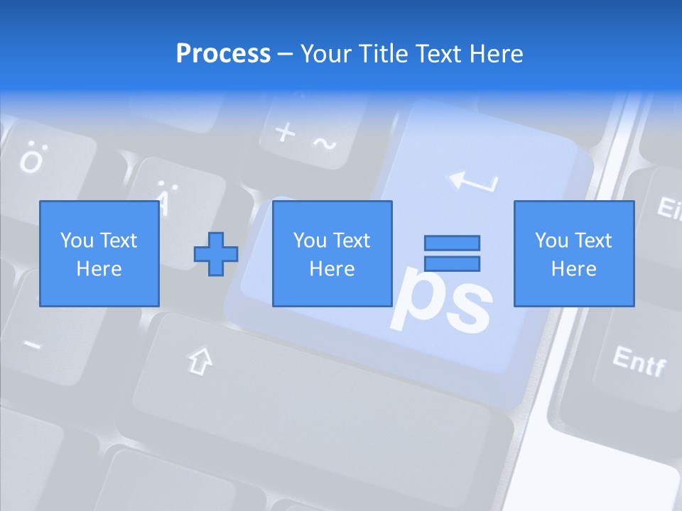 Keyboard Key Blue PowerPoint Template