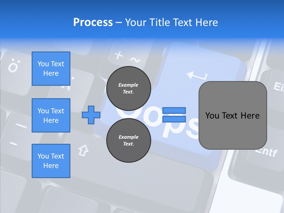 Keyboard Key Blue PowerPoint Template