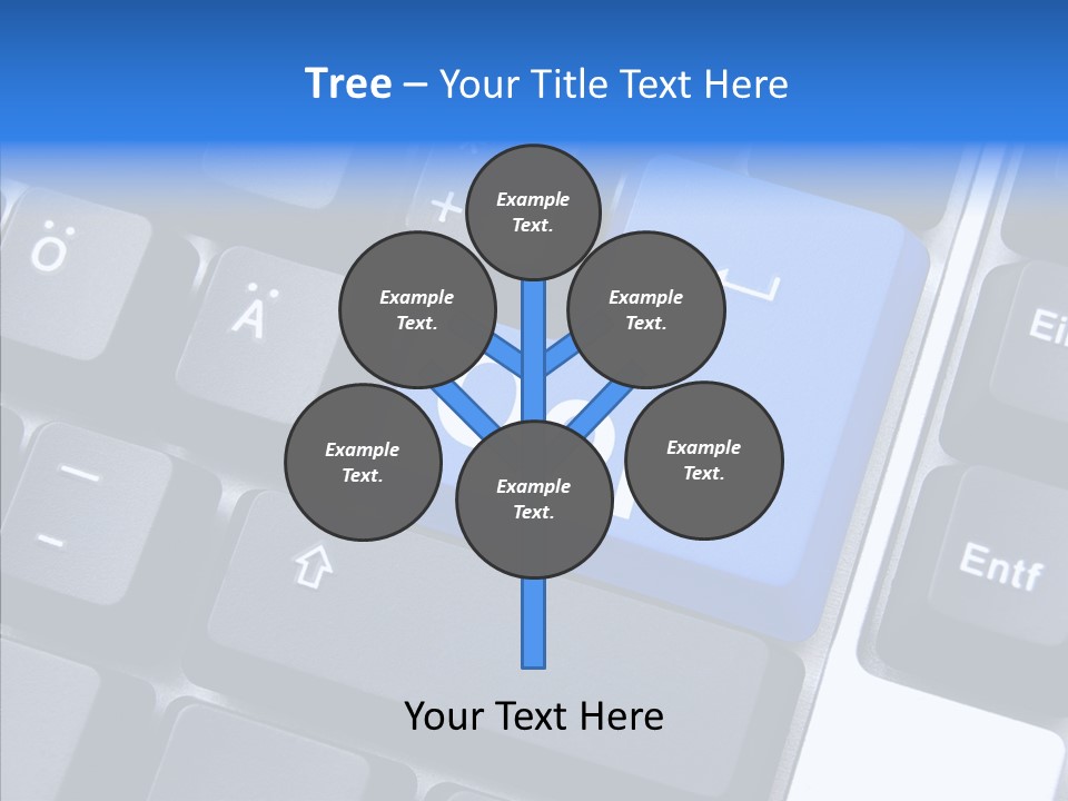 Keyboard Key Blue PowerPoint Template