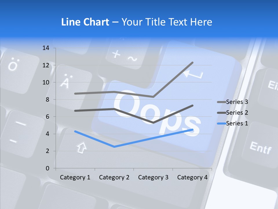 Keyboard Key Blue PowerPoint Template