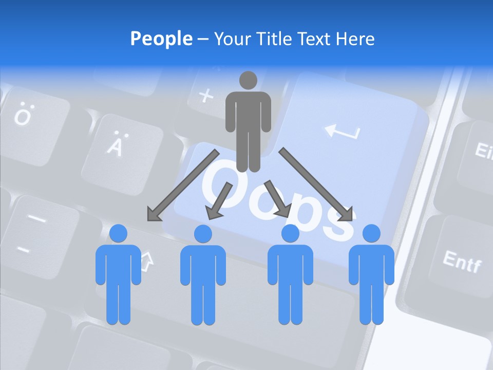 Keyboard Key Blue PowerPoint Template