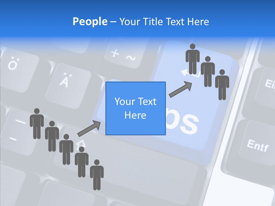 Keyboard Key Blue PowerPoint Template