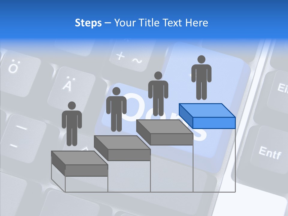 Keyboard Key Blue PowerPoint Template