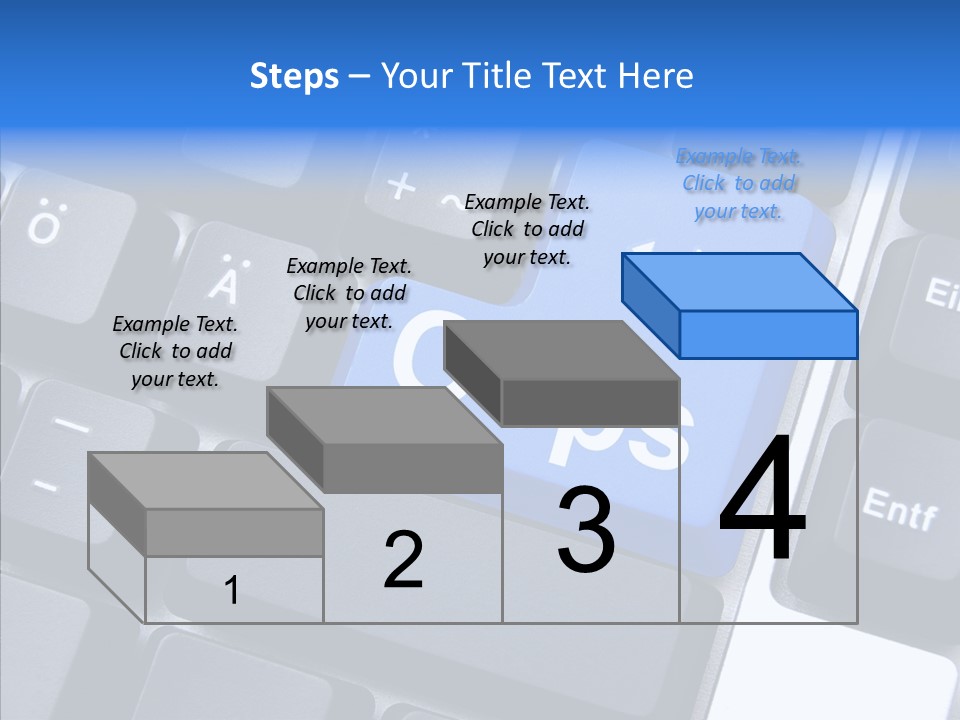 Keyboard Key Blue PowerPoint Template