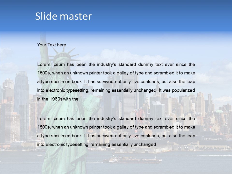 Boat Lights Travel PowerPoint Template