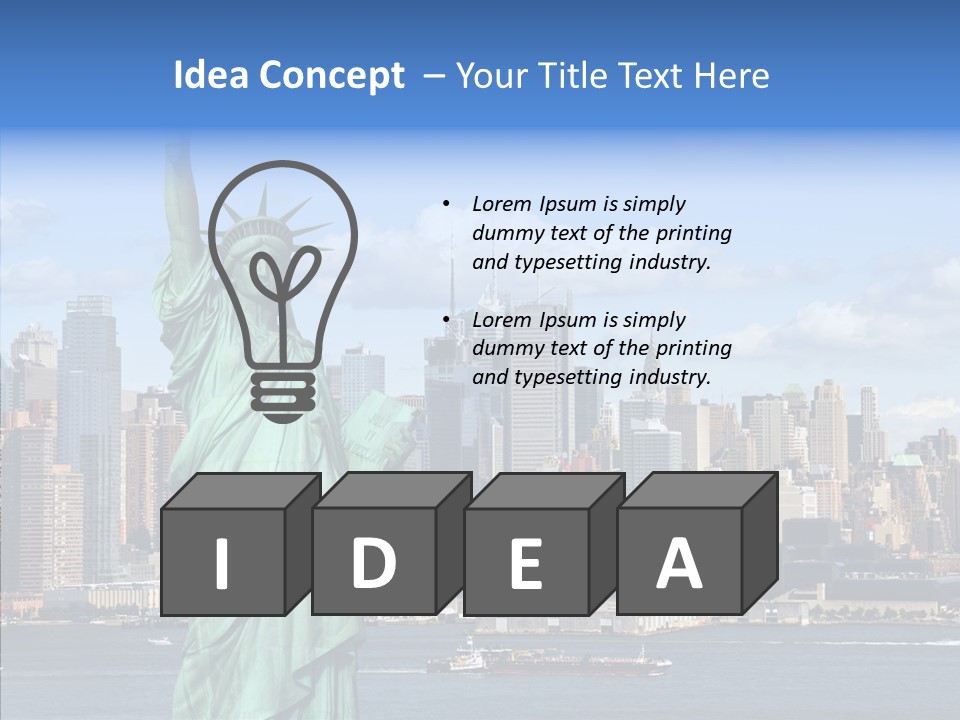 Boat Lights Travel PowerPoint Template