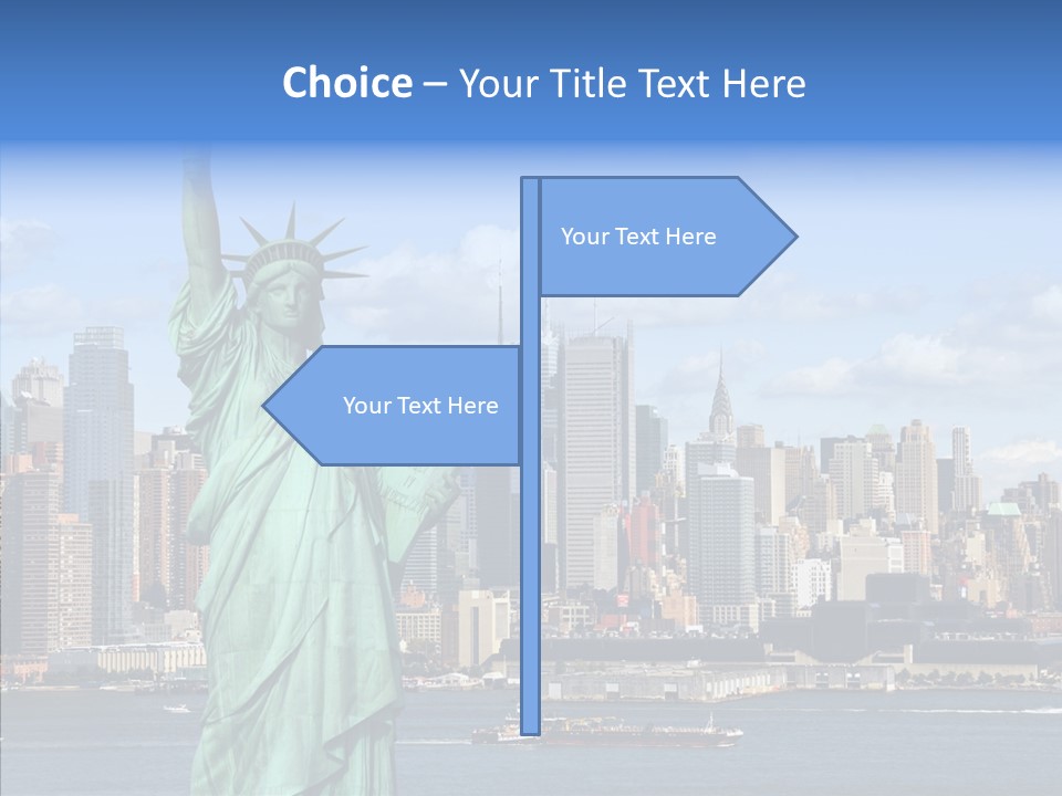 Boat Lights Travel PowerPoint Template