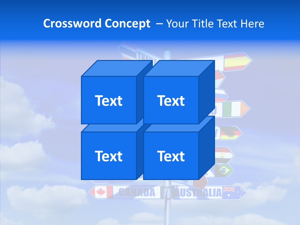 Traditional Offers Blue PowerPoint Template