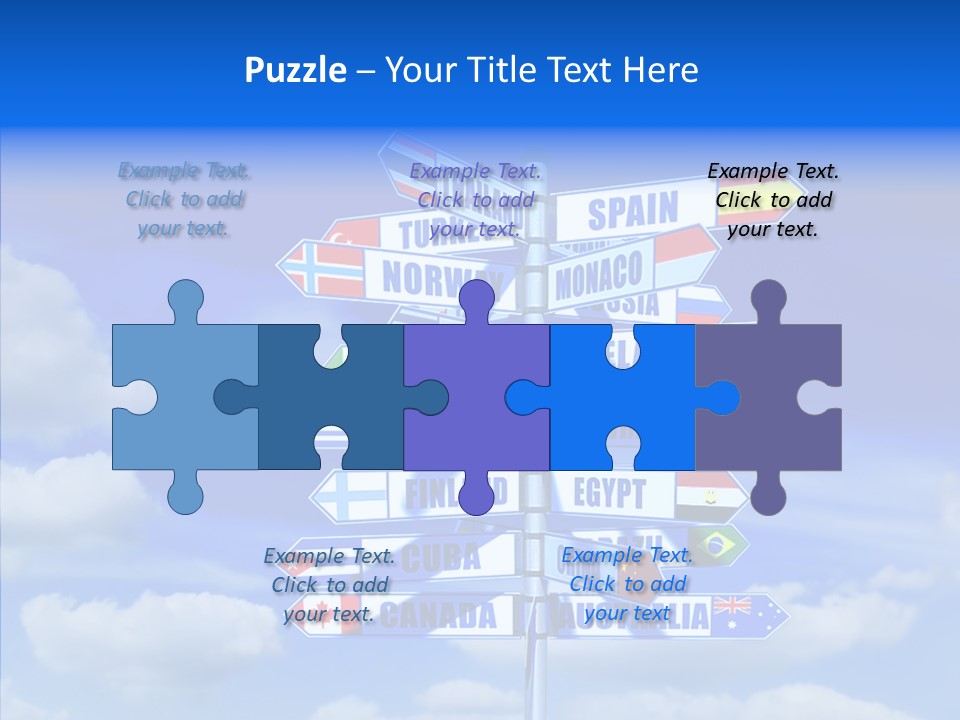 Traditional Offers Blue PowerPoint Template