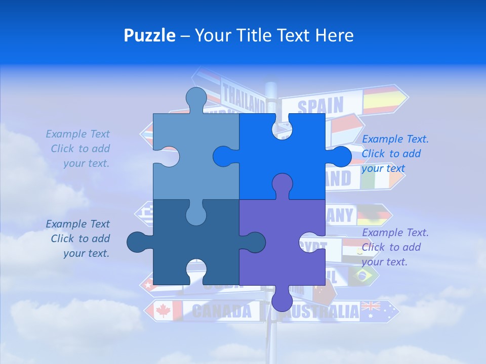 Traditional Offers Blue PowerPoint Template