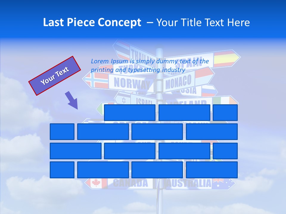 Traditional Offers Blue PowerPoint Template