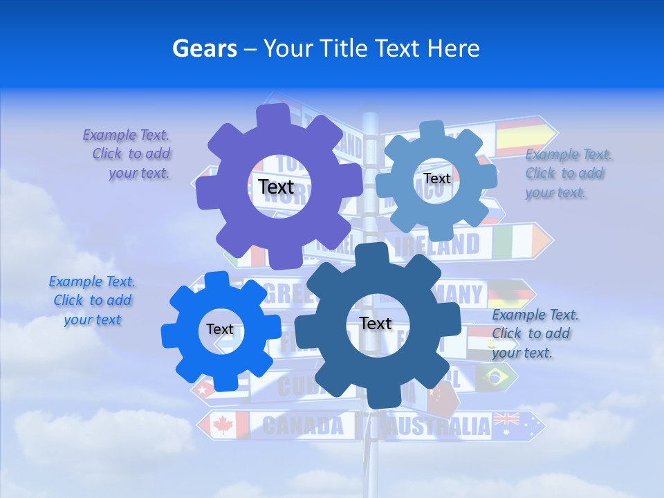 Traditional Offers Blue PowerPoint Template