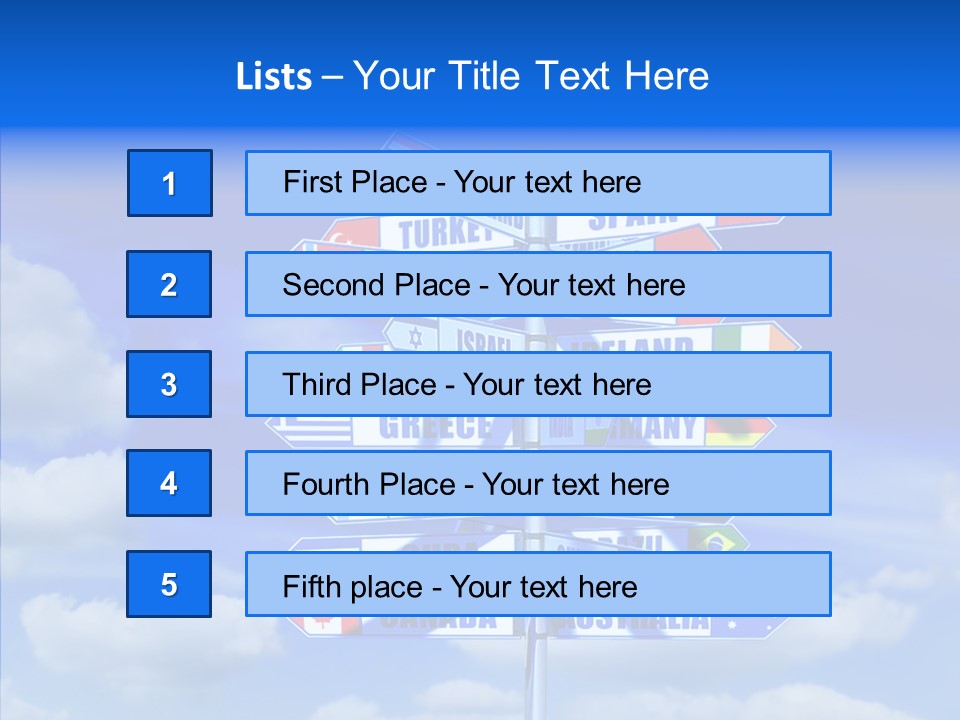Traditional Offers Blue PowerPoint Template