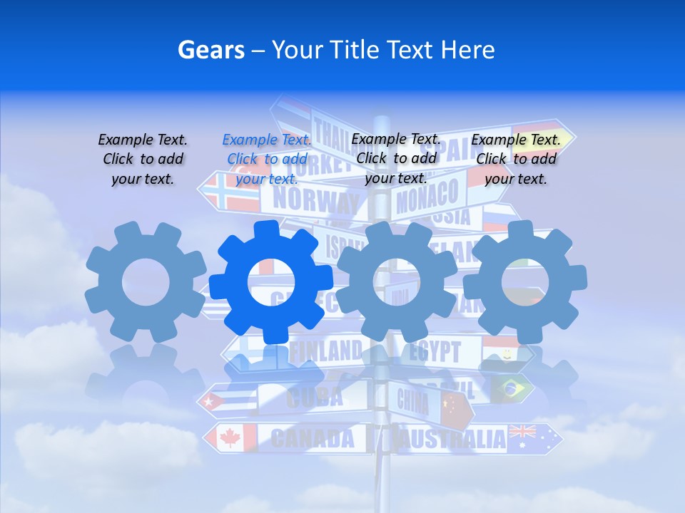 Traditional Offers Blue PowerPoint Template