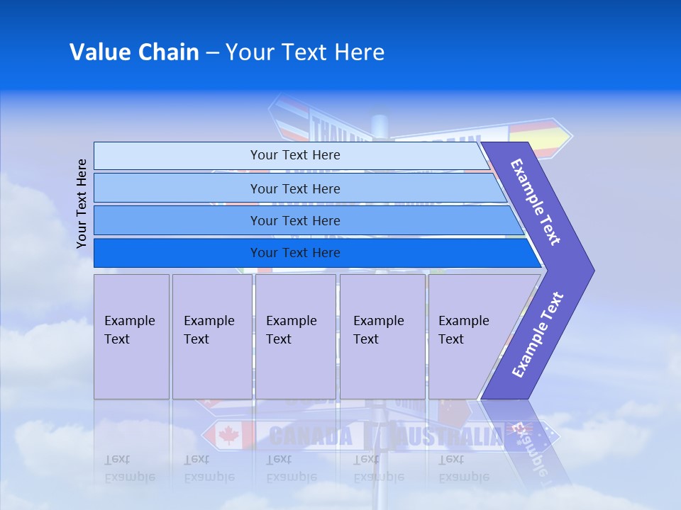 Traditional Offers Blue PowerPoint Template