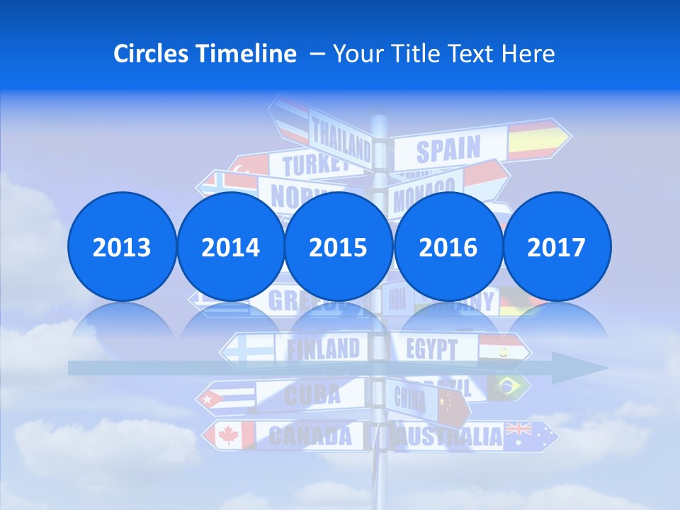 Traditional Offers Blue PowerPoint Template