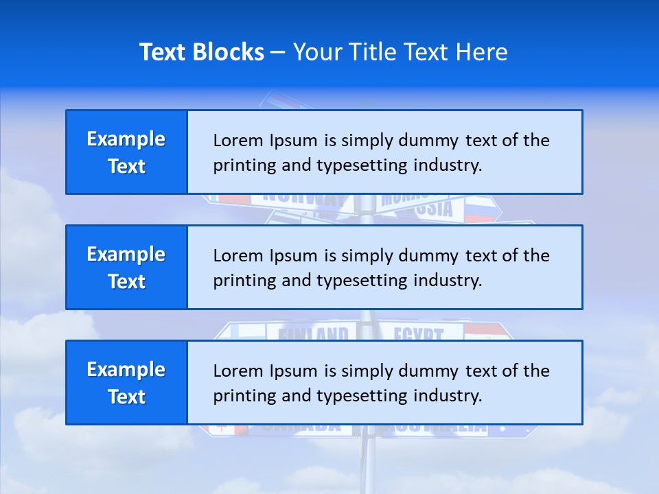 Traditional Offers Blue PowerPoint Template