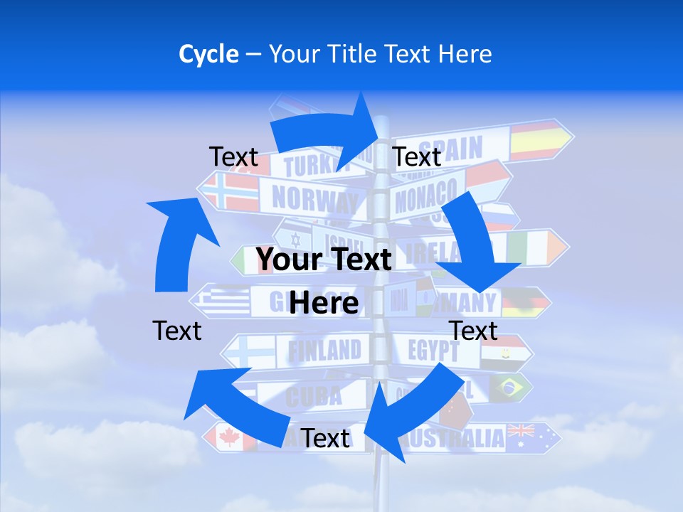Traditional Offers Blue PowerPoint Template