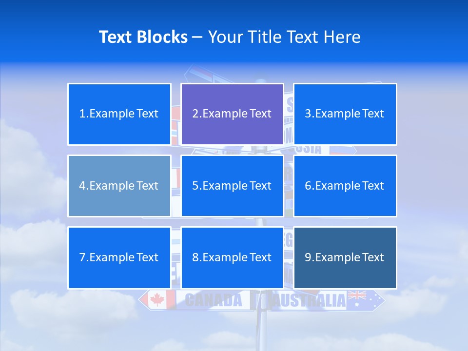 Traditional Offers Blue PowerPoint Template