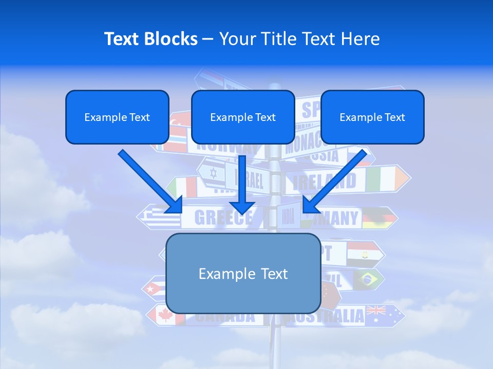 Traditional Offers Blue PowerPoint Template
