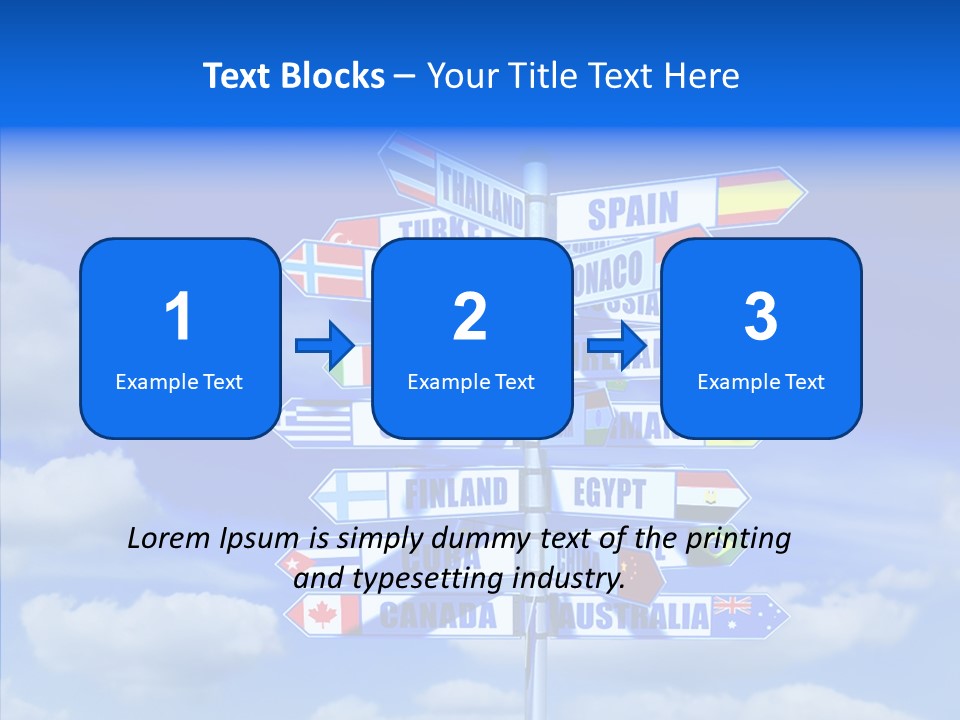Traditional Offers Blue PowerPoint Template