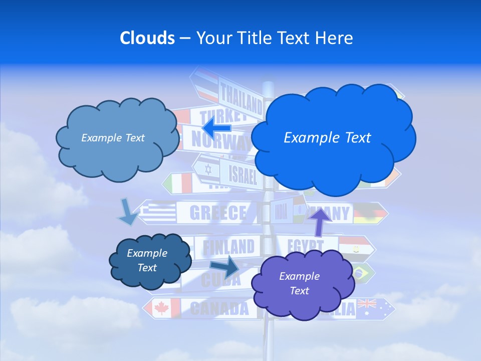 Traditional Offers Blue PowerPoint Template