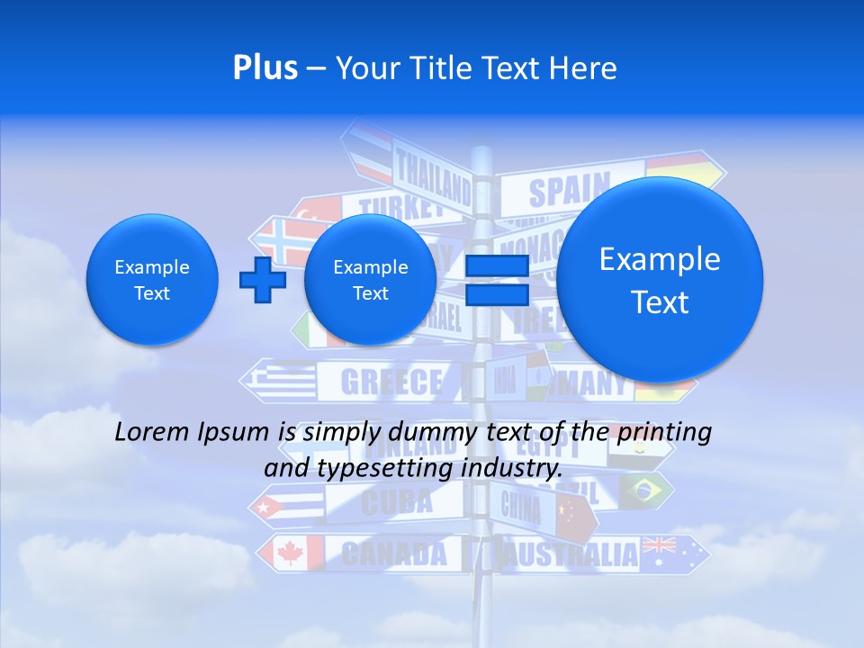 Traditional Offers Blue PowerPoint Template