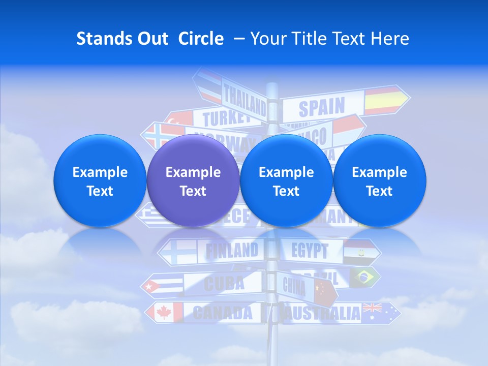 Traditional Offers Blue PowerPoint Template