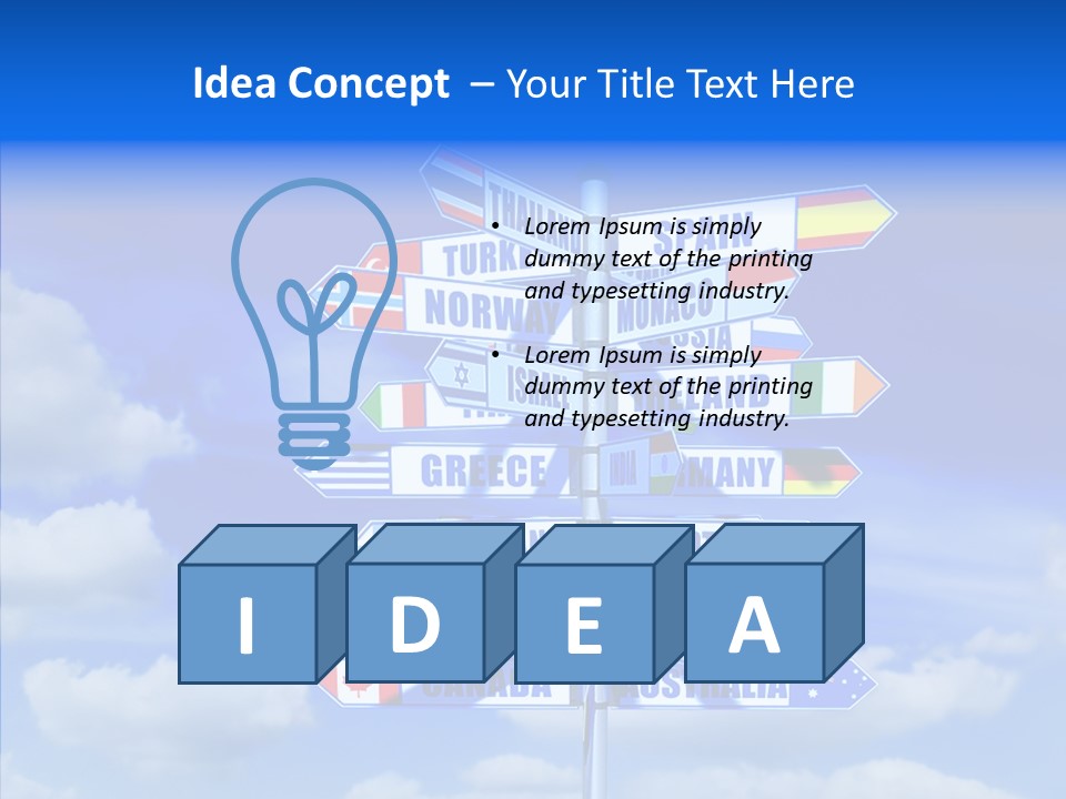 Traditional Offers Blue PowerPoint Template