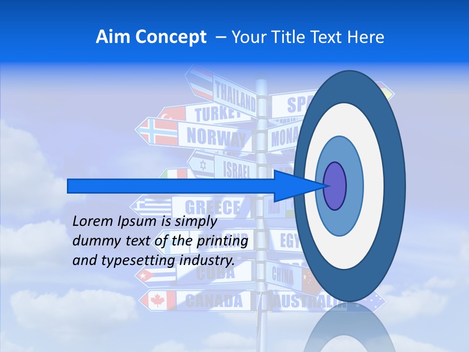 Traditional Offers Blue PowerPoint Template