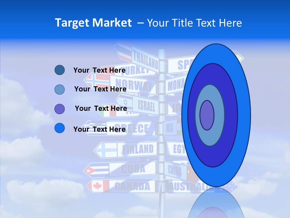 Traditional Offers Blue PowerPoint Template