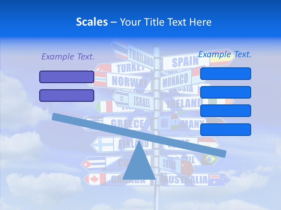 Traditional Offers Blue PowerPoint Template