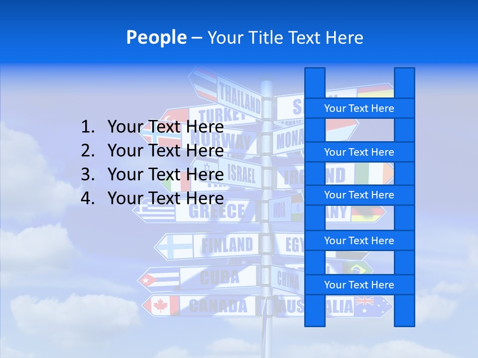 Traditional Offers Blue PowerPoint Template