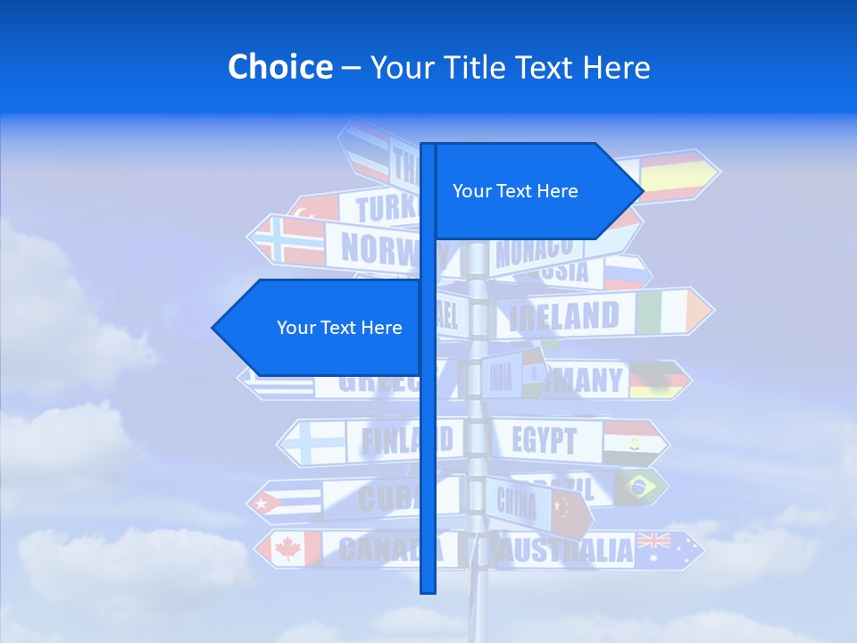 Traditional Offers Blue PowerPoint Template