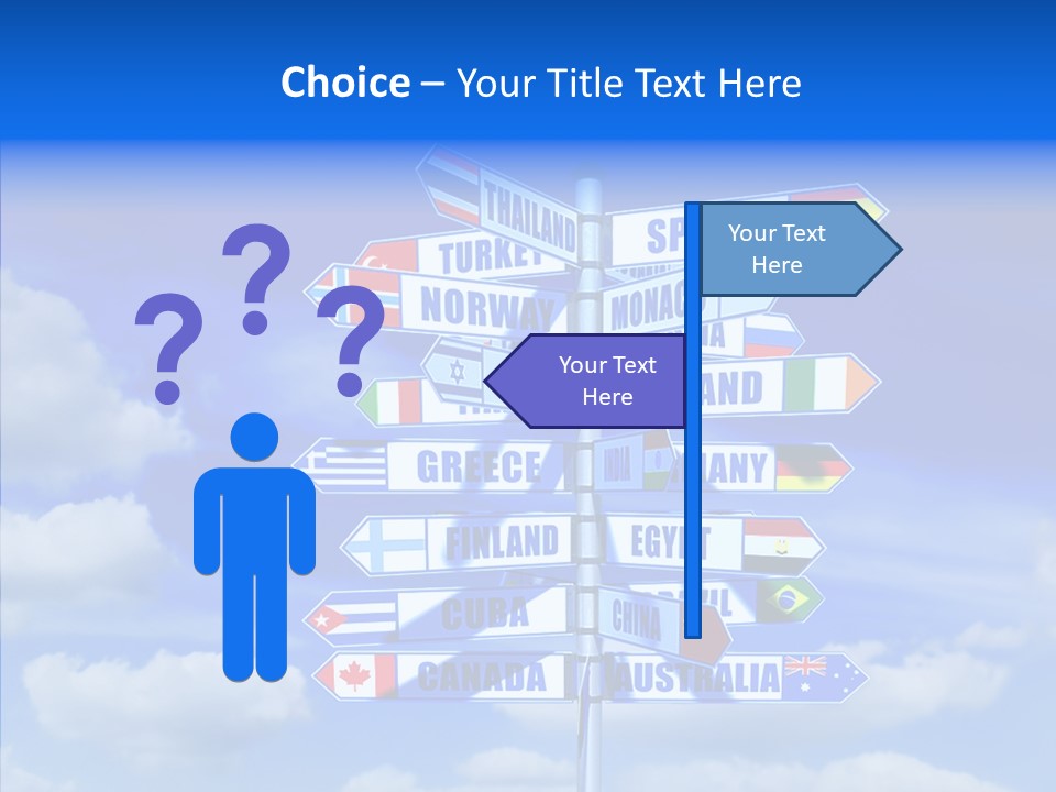 Traditional Offers Blue PowerPoint Template