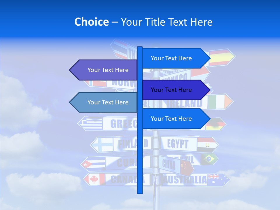 Traditional Offers Blue PowerPoint Template