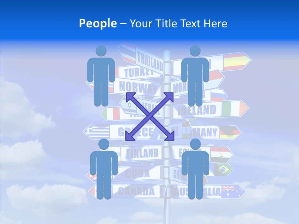 Traditional Offers Blue PowerPoint Template