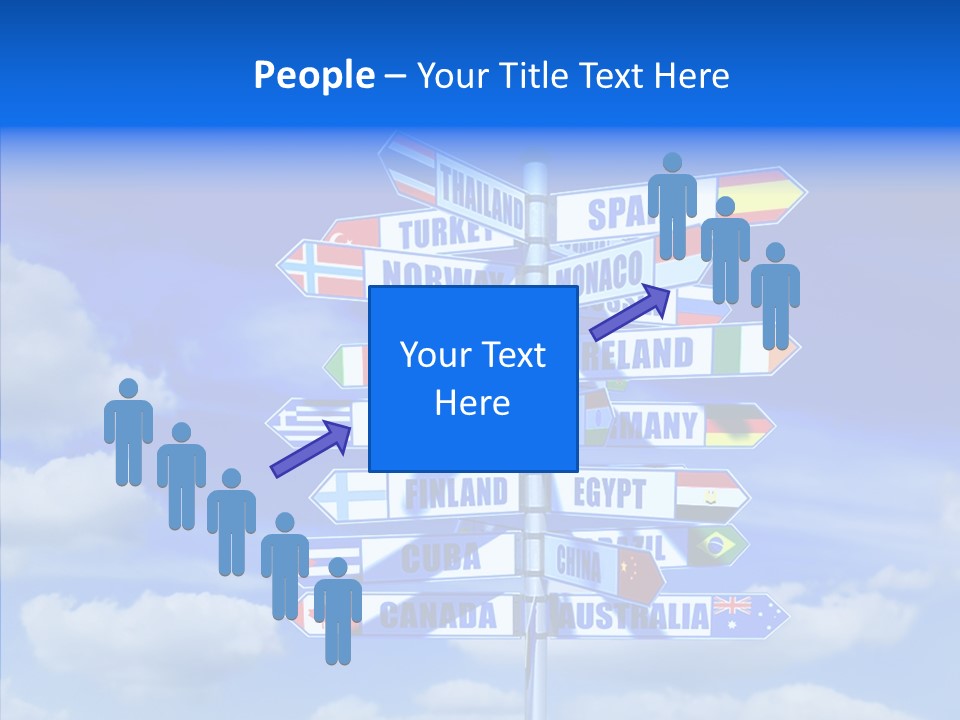 Traditional Offers Blue PowerPoint Template