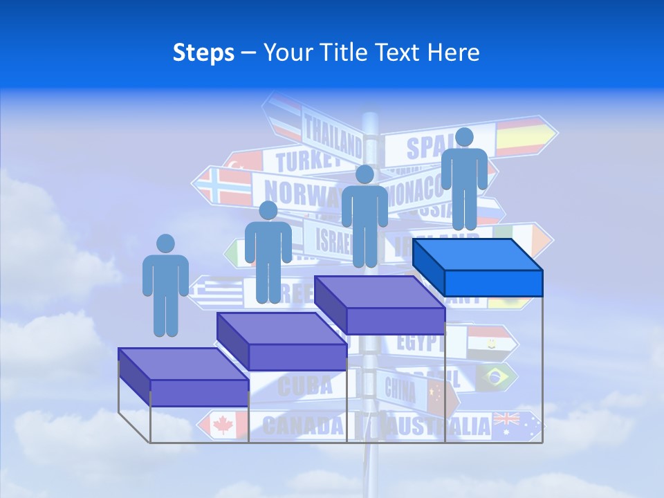 Traditional Offers Blue PowerPoint Template