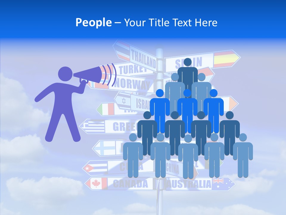 Traditional Offers Blue PowerPoint Template