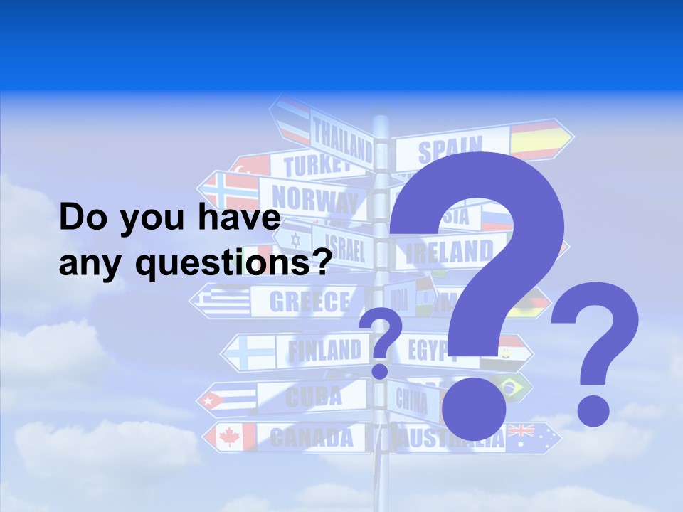 Traditional Offers Blue PowerPoint Template