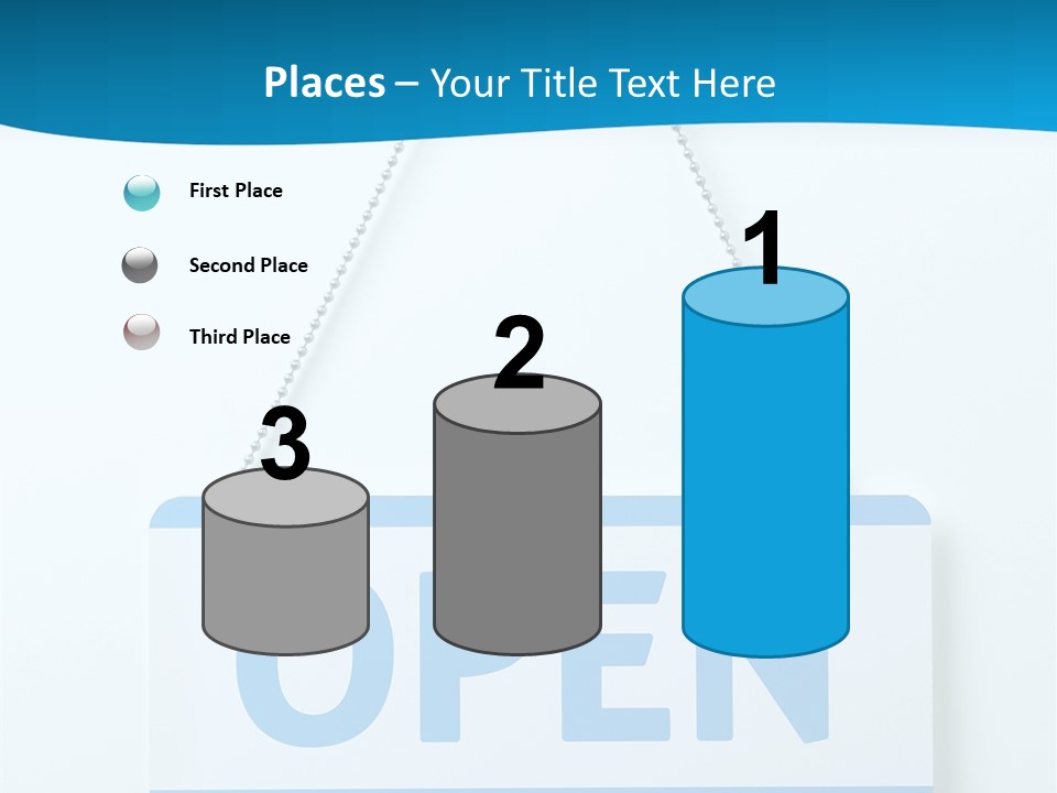 Blue Business Signage PowerPoint Template